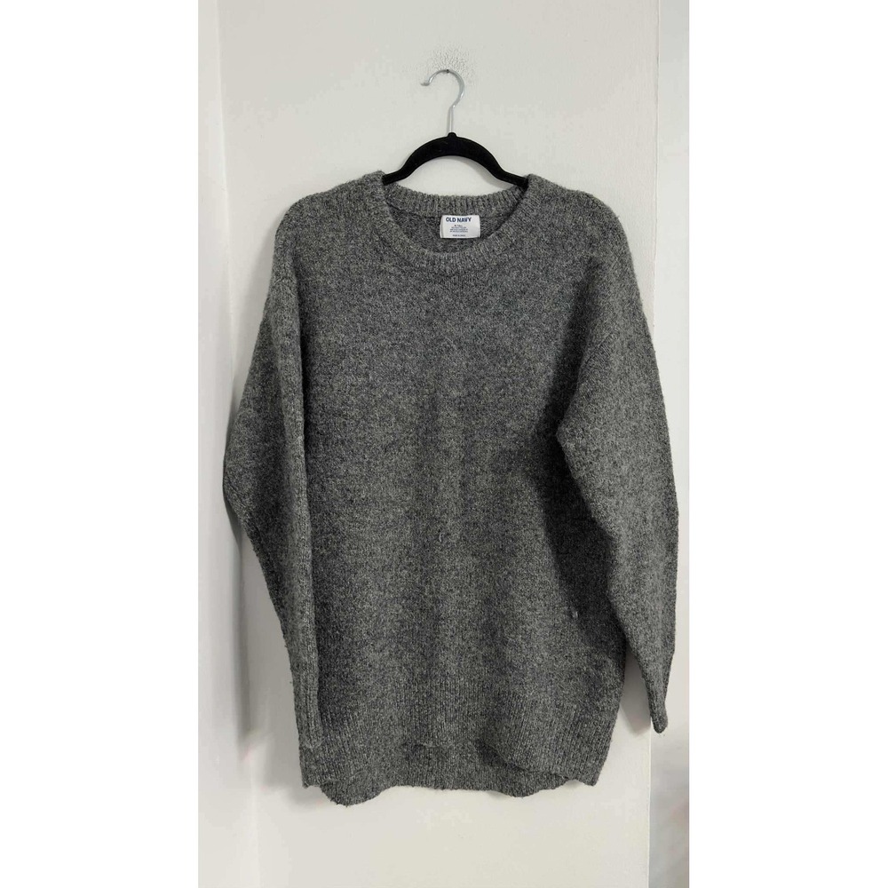 Old Navy Soft Gray Knit Sweater Womens M Tall